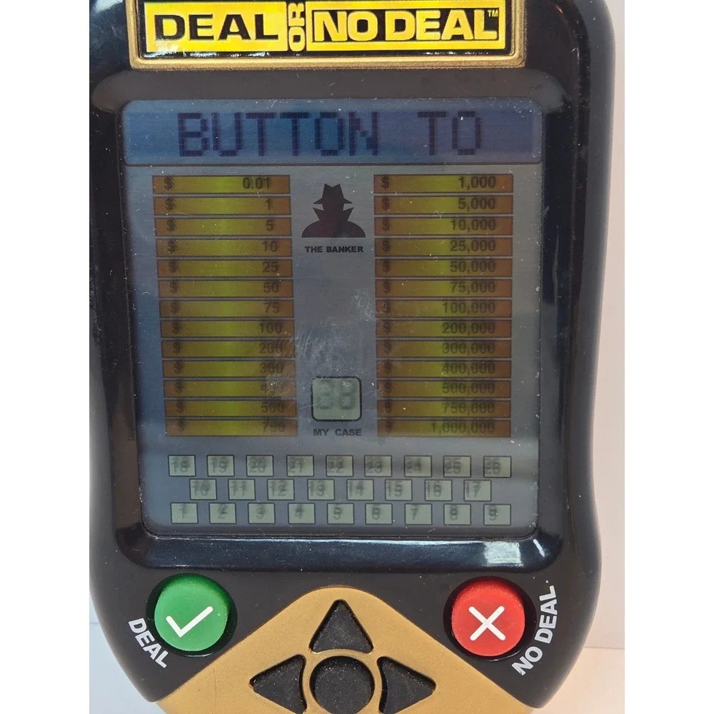 Irwin Toy Deal or No Deal Handheld Electronic Game 2006 Black Gold TV Show Toy